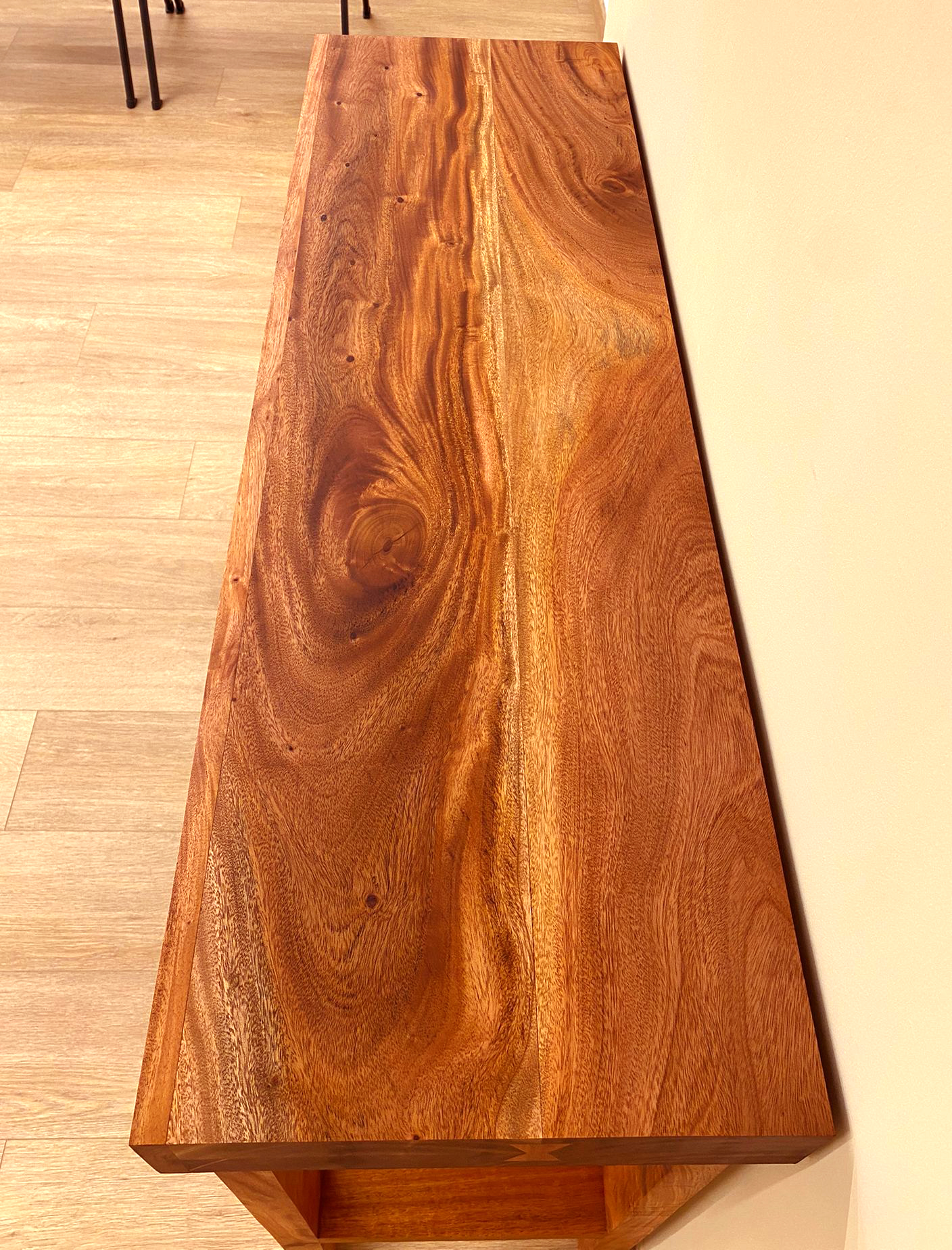 A table made of African mahogany
